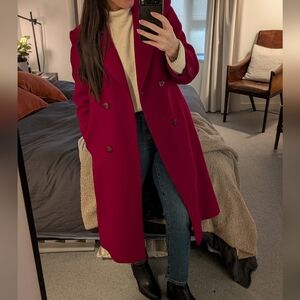 Vintage London Fog Women's Red Wool Coat